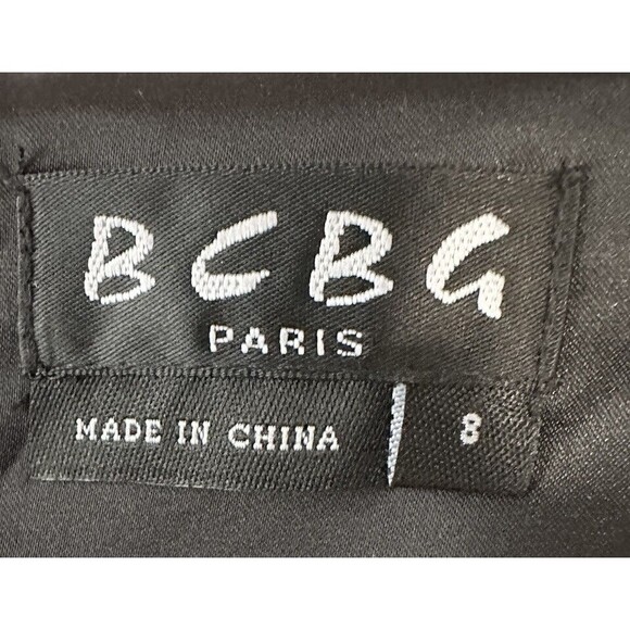 BCBG Paris Floral cocktail dress Womens 8 Spaghetti Straps Ruched Waist Band EUC - Picture 5 of 8